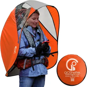 Wearable Umbrella Hands Free for Adults, Backpack Shade Canopy - Made in USA, Orange