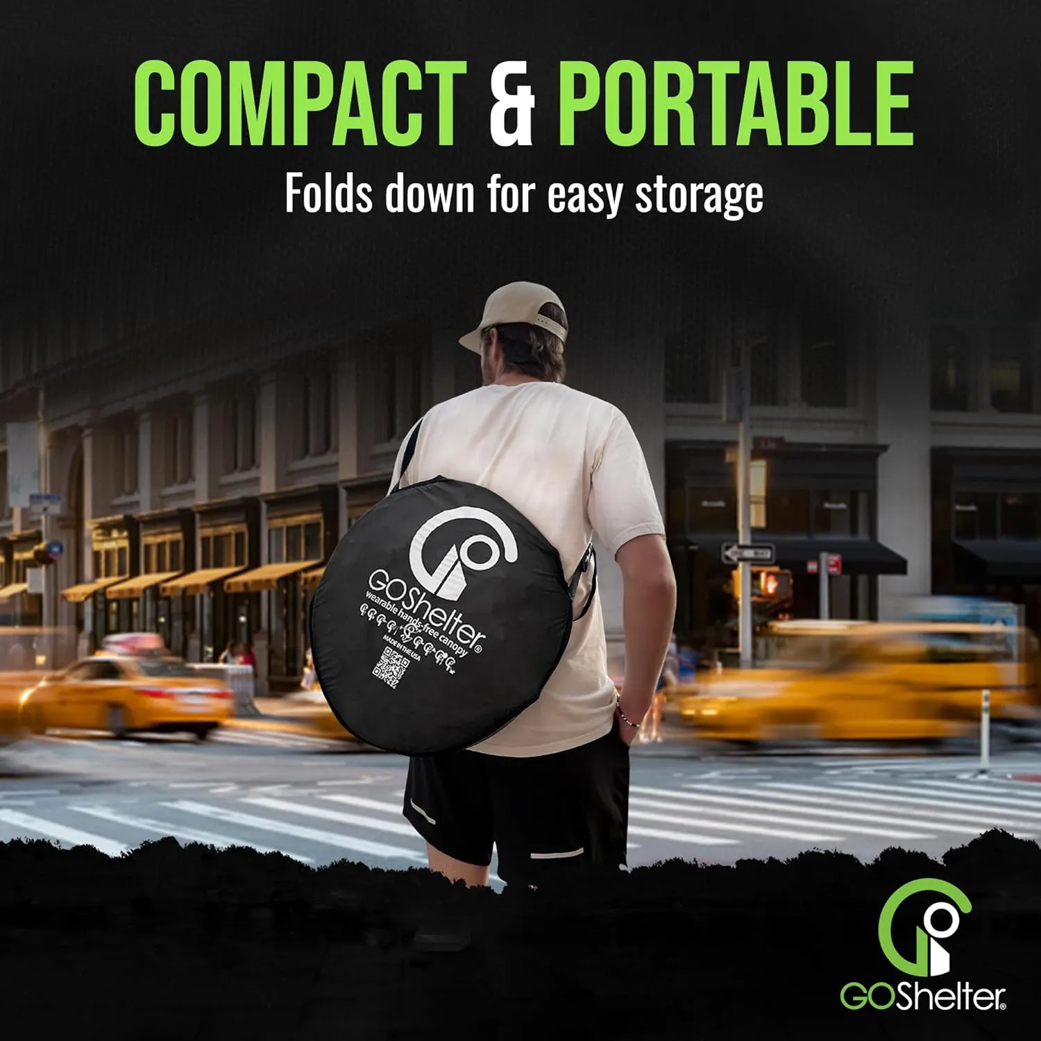 Wearable Umbrella Hands Free Umbrella for Adults, Umbrella Backpack Wearable Shade Backpack Canopy, Wearable Canopy - Made in USA