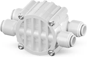 WECO Automatic Shut Off Valve Quick Connect for Reverse Osmosis Water Systems - ¼ Inch Ports Valve for Water Purification Systems