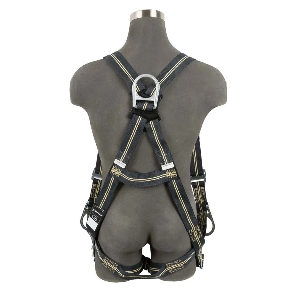 Welding Full Body Harness: Dorsal D-ring, Side Positioning D-rings, Aramid Web, Mating Buckle Chest & Legs