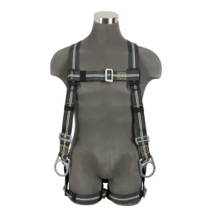 Welding Full Body Harness: Dorsal D-ring, Side Positioning D-rings, Aramid Web, Mating Buckle Chest & Legs
