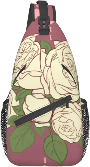 White Rose Of Love Pattern Outdoor Hiking Backpack > Suitable For Men And Women Riding Strong And Sturdy High Storage Capacity Daily Travel