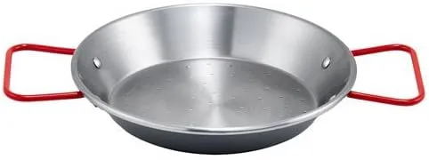 Winco CSPP-14 14-1/8" Paella Pan, Polished Carbon Steel (Spain) (Price/Piece)