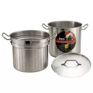 Winco SSDB-16S 16qt S/S Steamer/Pasta Cooker (Price/Set)
