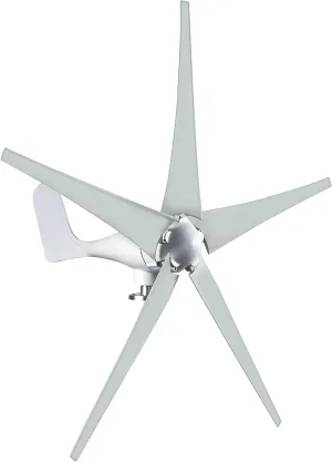 Wind Turbine Kit | 12V/24V 100W Vertical Wind Turbine - 5 Leaves Wind Turbine with Controller, Home Wind Turbine System