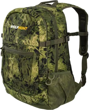 WOLFHUNT Hunting Backpack for Men, Medium Camouflage Hunting Pack Hiking Day Pack for Hiking, Fishing, Shooting, 24 L,Prym1 Woodlands