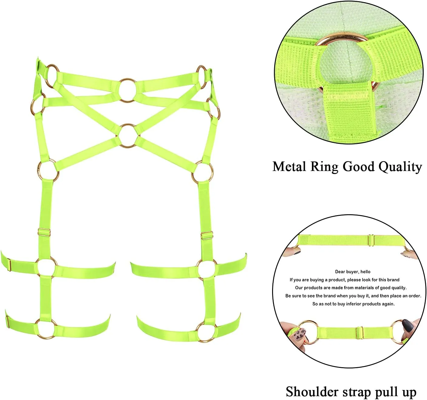Woman Body Harness Garter Belt Punk Gothic Leg Harness Cage Dance Underwear Accessories