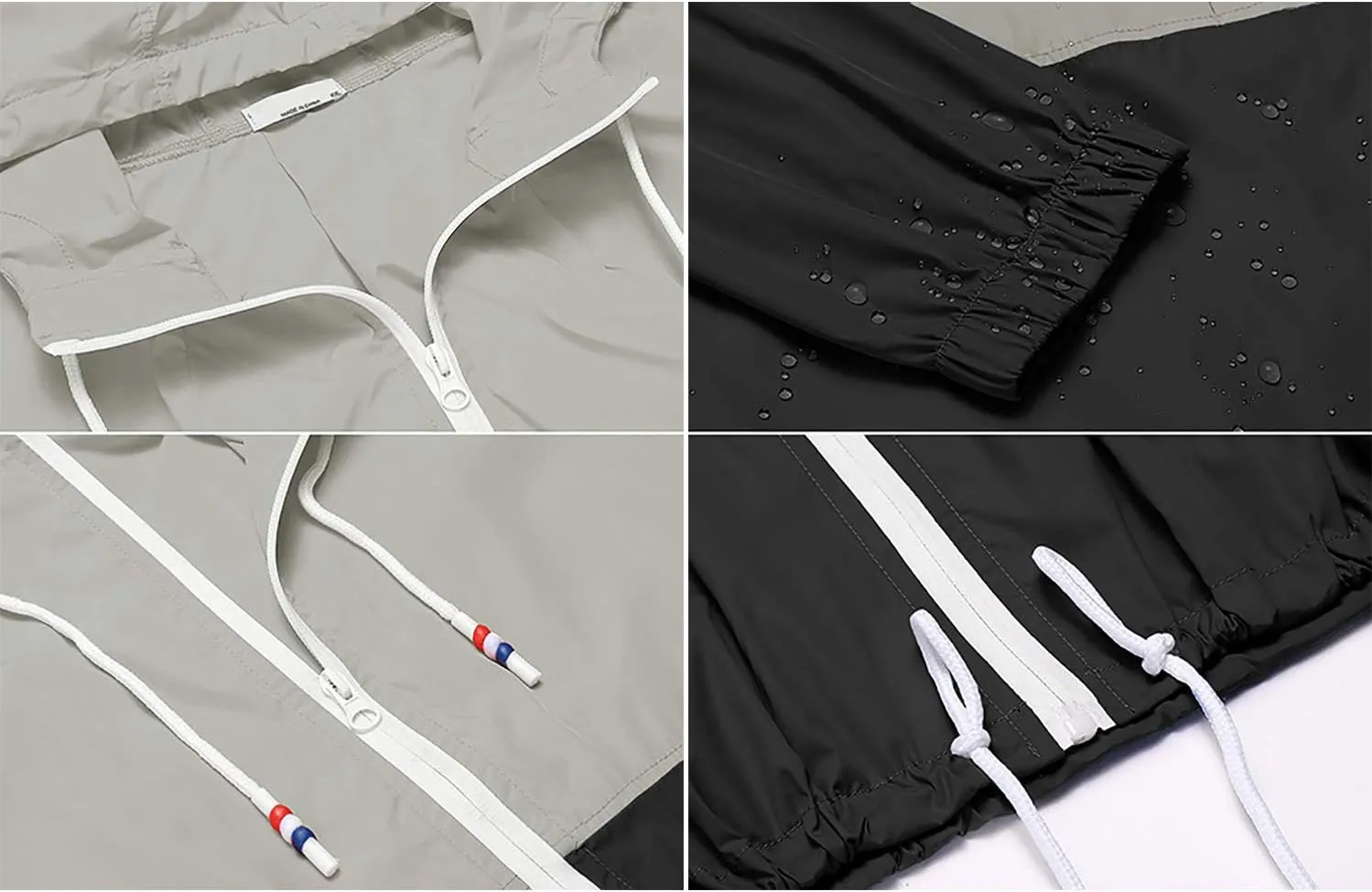 Women's Plus Size Rain Jacket Lightweight Hooded Rain Coat Windbreaker