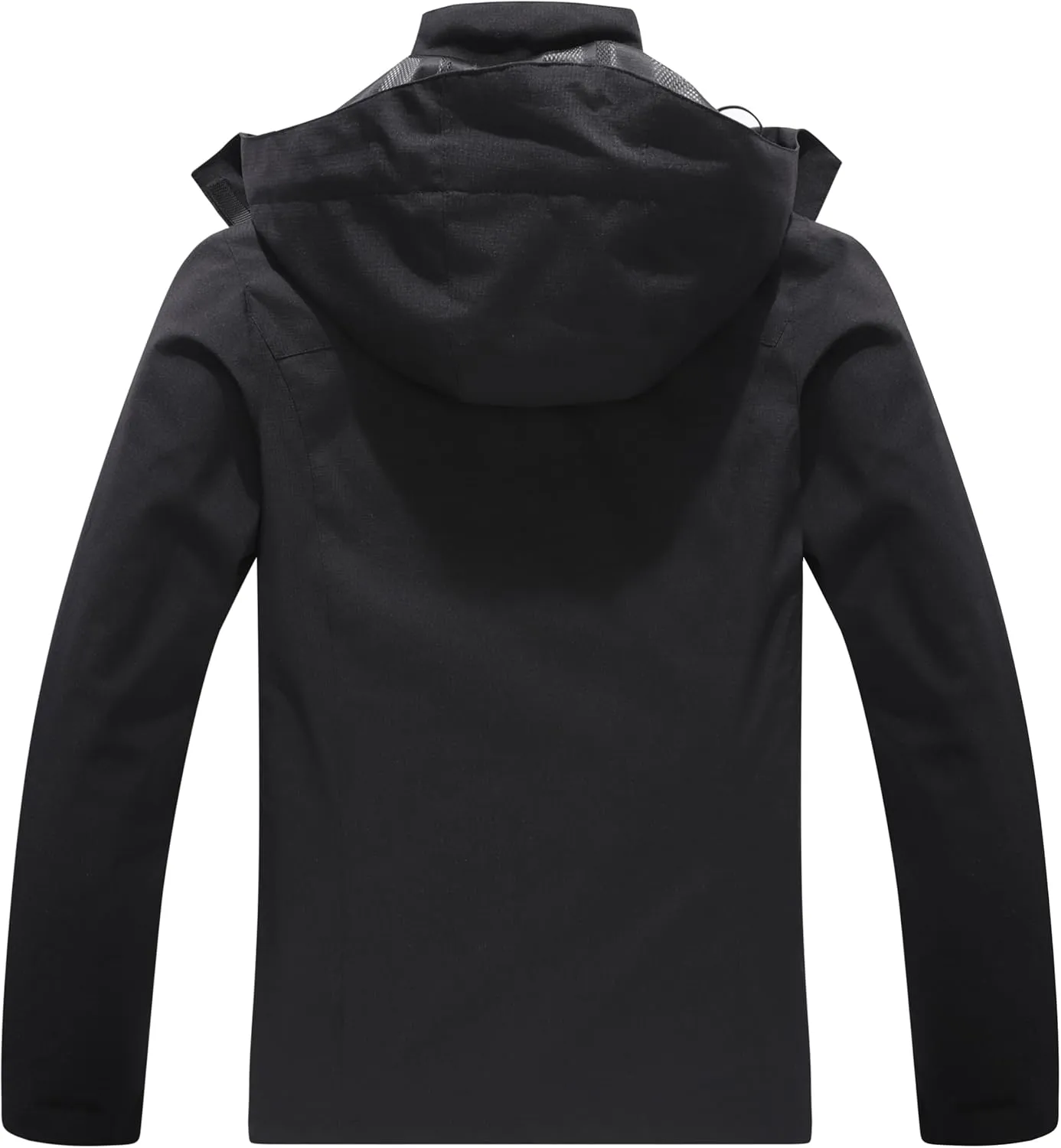 Women's Waterproof Raincoat Lightweight Rain Jacket Detachable Hood Travel Outdoor