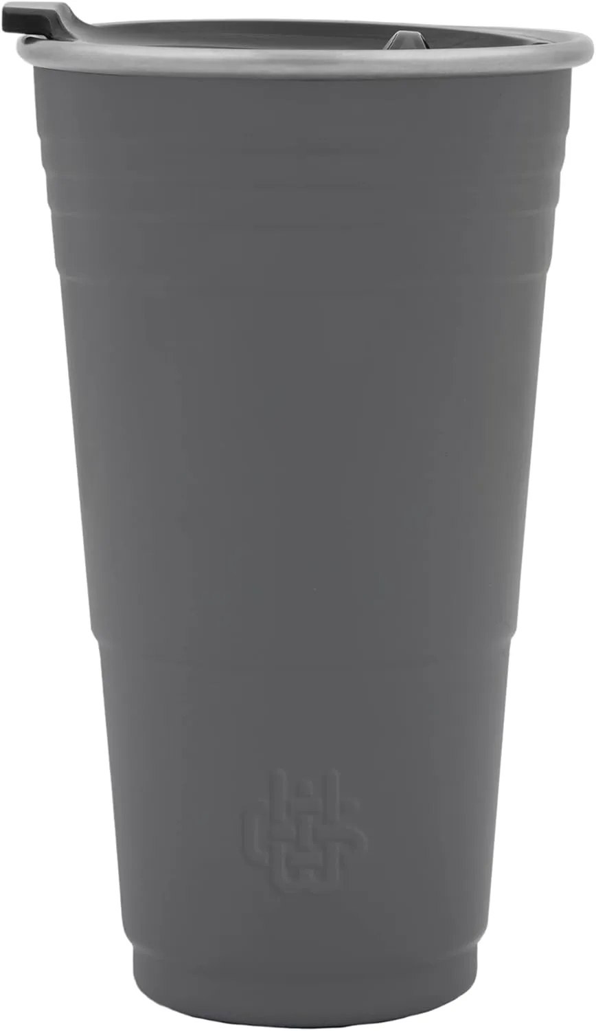 Wyld Gear Wyld Cup - Stainless Steel, Vacuum Insulated Tumbler Party Cup with Lid - 24oz Gray