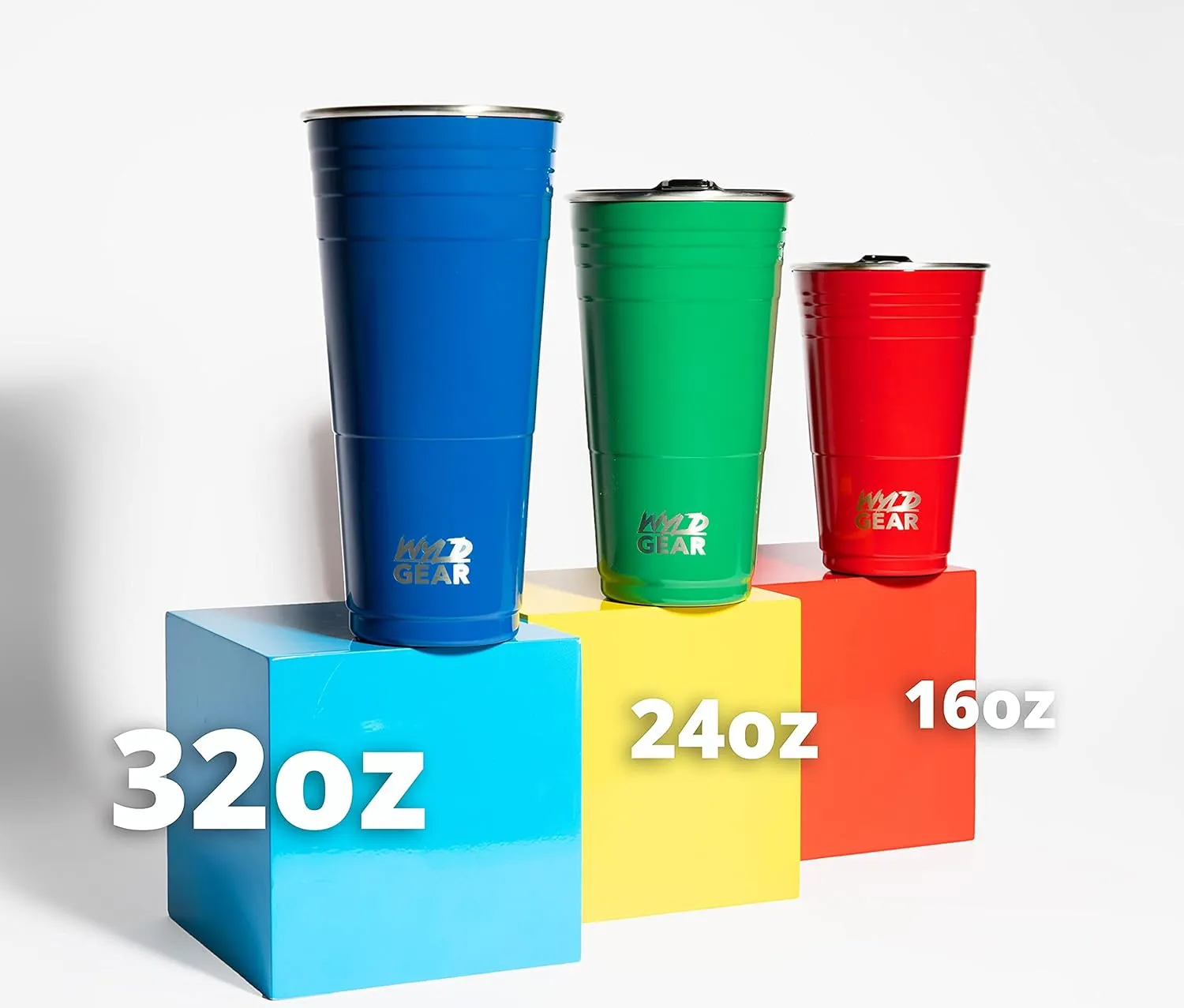 Wyld Gear Wyld Cup - Stainless Steel, Vacuum Insulated Tumbler Party Cup with Lid - 24oz Gray