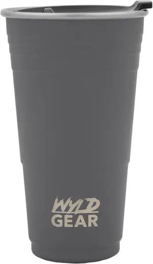 Wyld Gear Wyld Cup - Stainless Steel, Vacuum Insulated Tumbler Party Cup with Lid - 24oz Gray