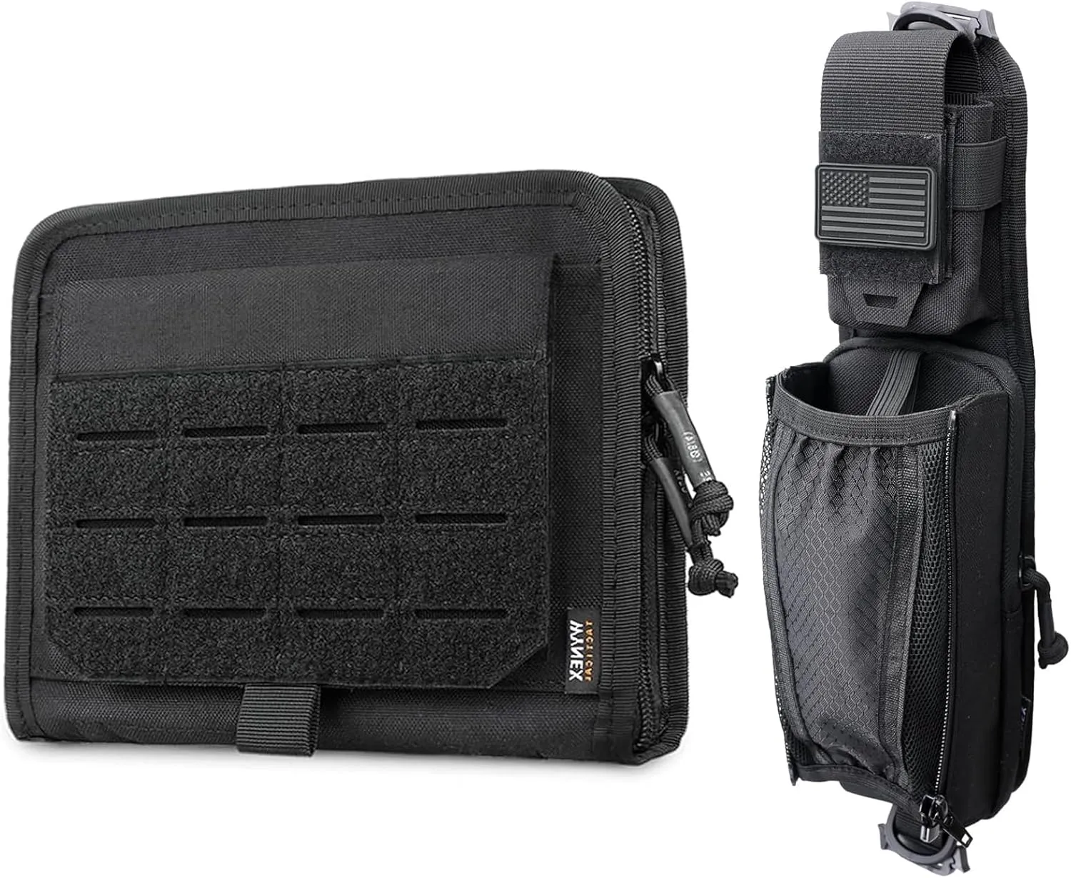 WYNEX Tactical Folding Admin Pouch, Molle Tool Bag of Laser-Cut Design, Utility Organizer EDC Medical Bag, WYNEX Molle Tactical Pouches of Water Bottle Pouch Version, Tactical Accessories