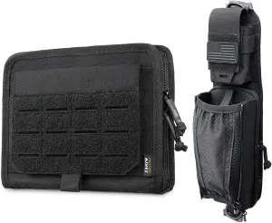 WYNEX Tactical Folding Admin Pouch, Molle Tool Bag of Laser-Cut Design, Utility Organizer EDC Medical Bag, WYNEX Molle Tactical Pouches of Water Bottle Pouch Version, Tactical Accessories