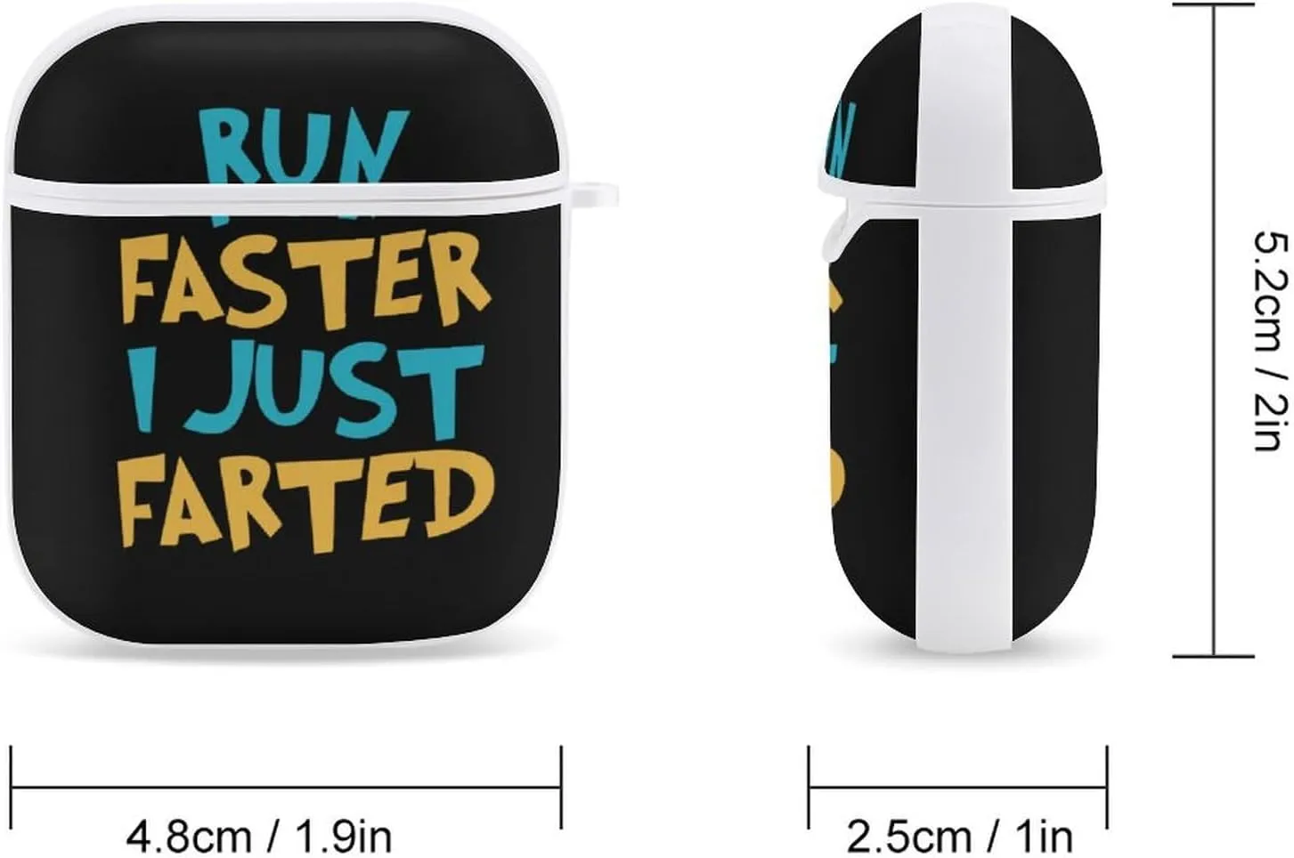 Yepp I Just Farted Portable Compatible with Airpods Case Protective Hard Full Cover with Keychain
