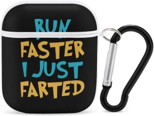 Yepp I Just Farted Portable Compatible with Airpods Case Protective Hard Full Cover with Keychain