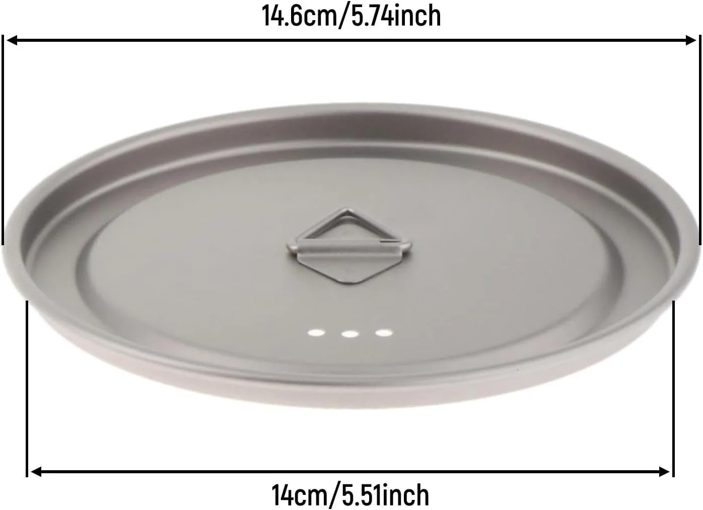 Yiju Looped Titanium Cup Cover for Travel and Outdoor Cooking Needs, 140mm