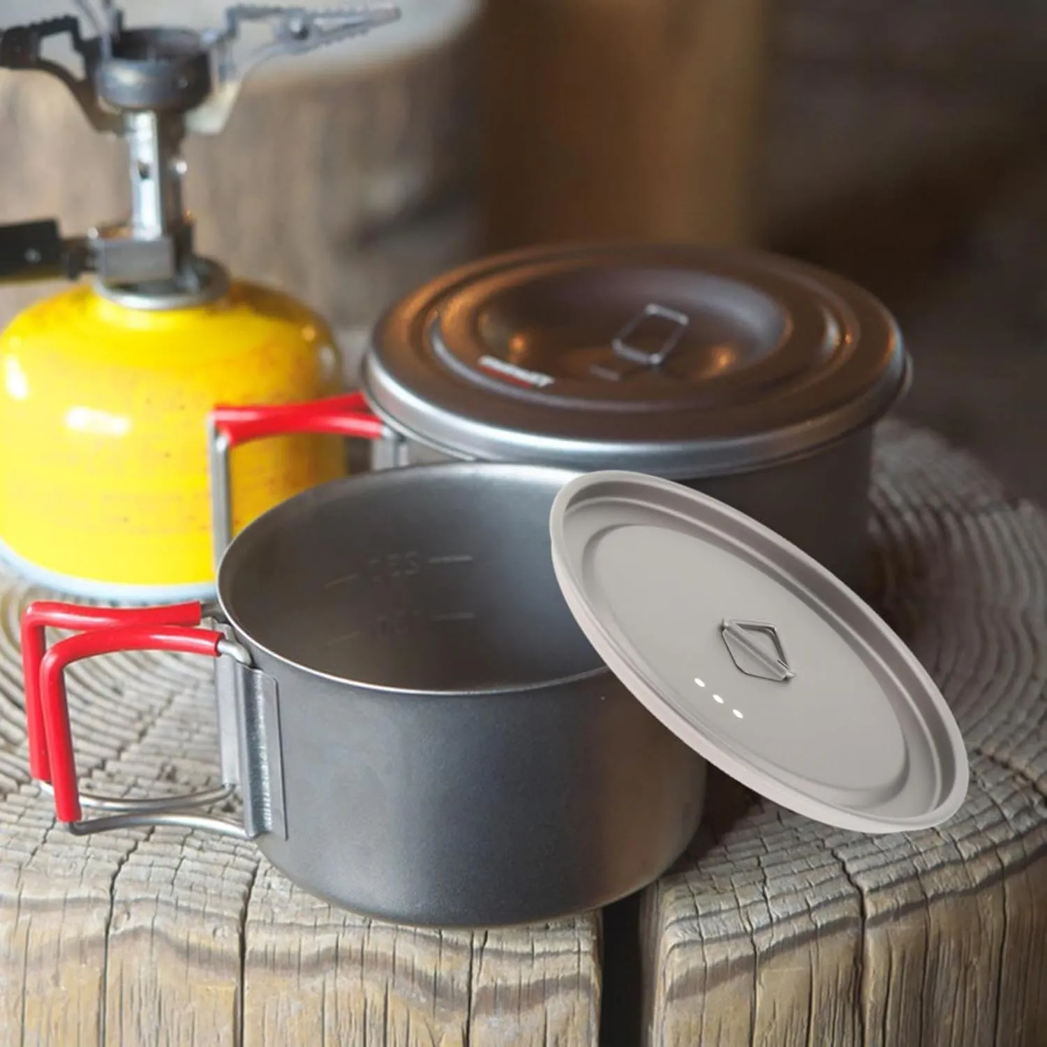 Yiju Looped Titanium Cup Cover for Travel and Outdoor Cooking Needs, 140mm