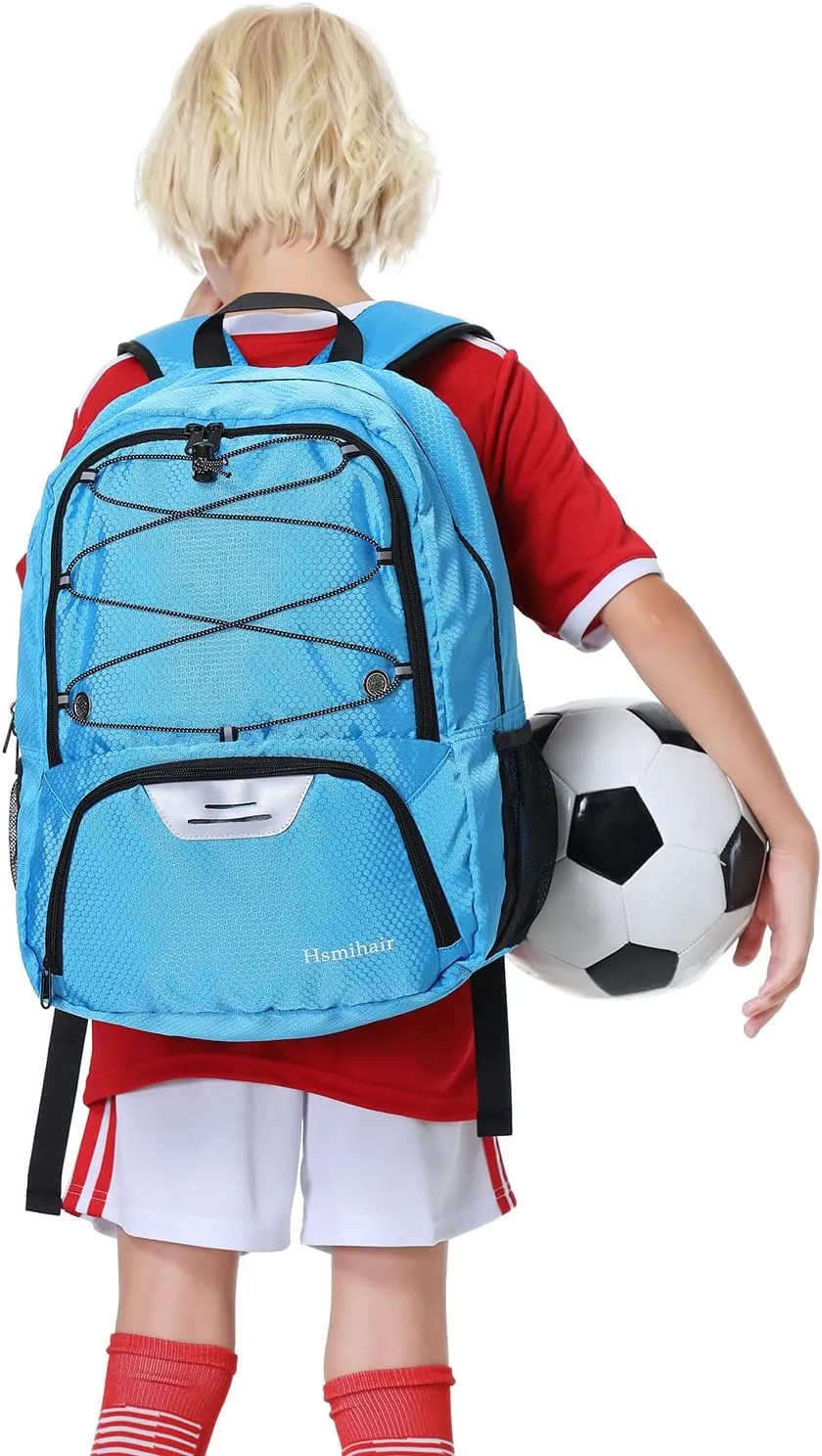 Youth Soccer Bag-Soccer Backpack&Backpack for Football Basketball,with Ball Compartment Separate Cleat Package