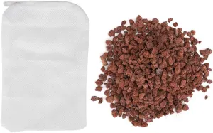 Zerodis Aquaruim Filter Material Ore Aquarium Volcano Rock Lava Stone Cultivation Landscape with Net Bag for Aquarium Fish
