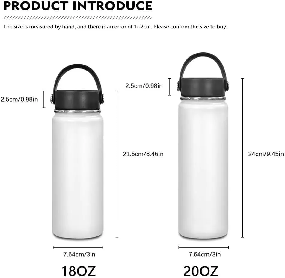 ZOUTAIRONG Galaxy Wolf Insulated Water Bottle 20 oz Stainless Steel Water Bottles for Boys Travelling, Camping, Cycling Water Bottle Vacuum Cup Water Bottle Purple Moon Night